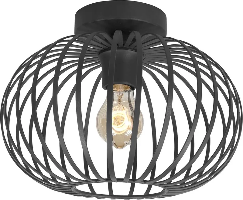 Plafondlamp Aglio Mat 33cm de Freelight en Noir – photo produit