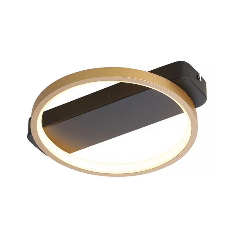 Plafondlamp Cintura Ø 26 cm zwart goud de Freelight – photo produit
