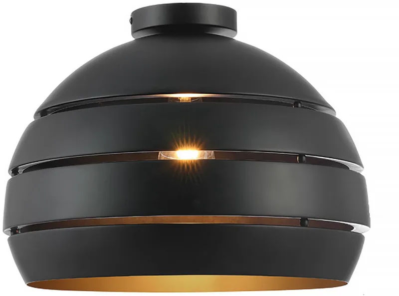 Plafondlamp Djarin Ø 40 cm zwart goud von Freelight in Schwarz, Gold – Produktfoto