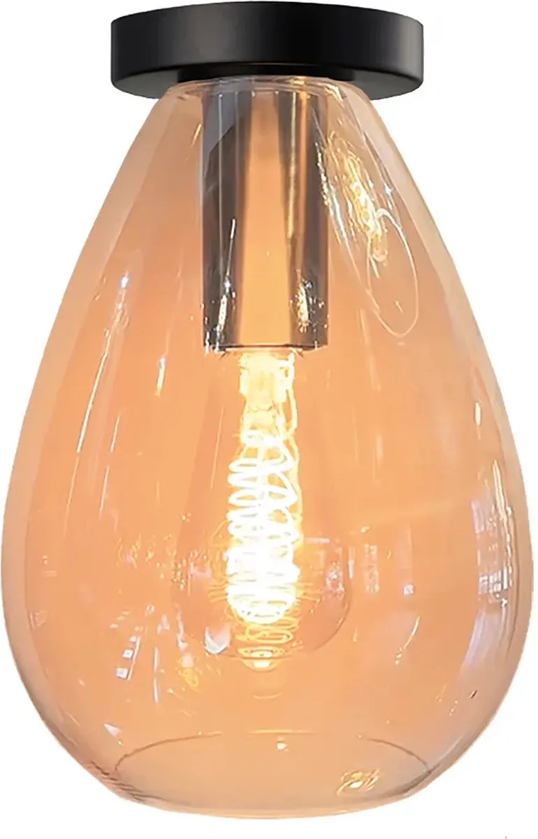 Plafondlamp Dorato H 26 cm zwart goud de Freelight en Noir, Or – photo produit