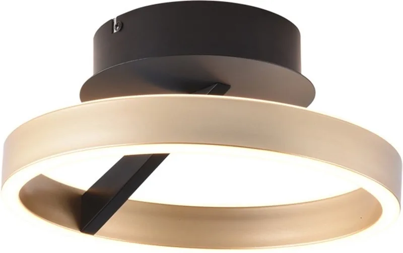 Plafondlamp Pilota Ø 30 cm zwart goud by Freelight in Zwart & Goud – product photo
