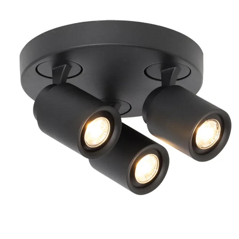 Plafondspot | 21 cm | spots serie | 3 lichts | GU10 | zwart | metaal | moderne verlichting von Freelight – Produktfoto