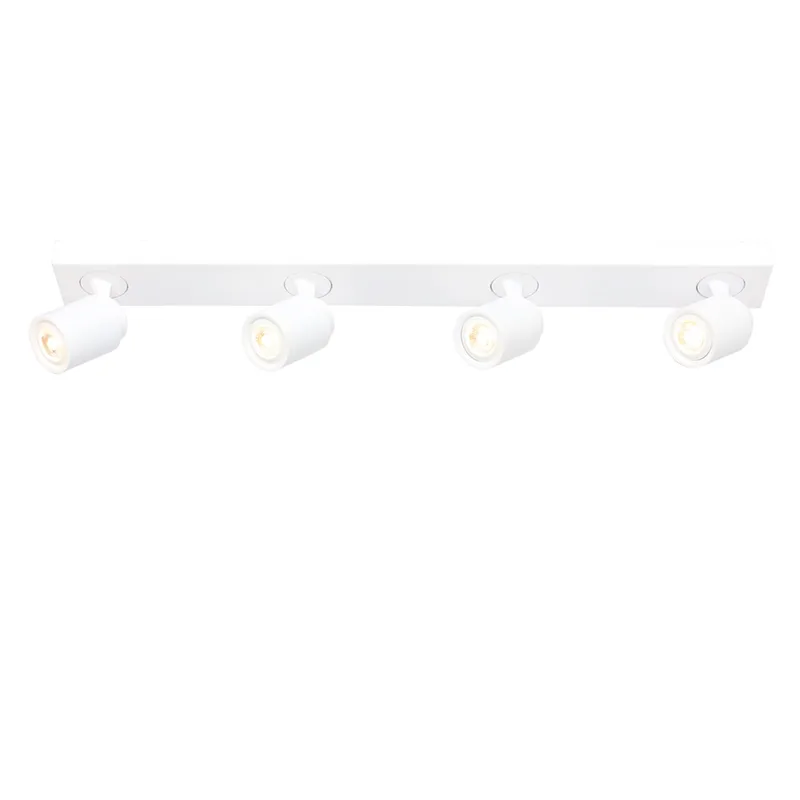Plafondspot balk | 11 cm | razza spots | 4 lichts | GU10 | wit | metaal | moderne verlichting de Freelight – photo produit