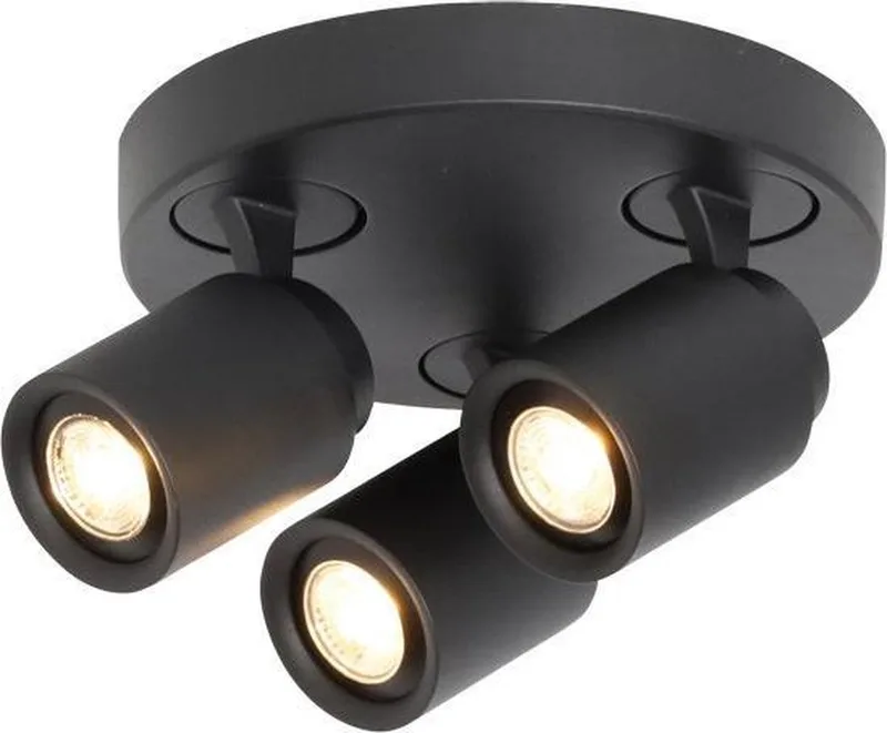 Razza Opbouwspot 3 lichts rond kantelbaar - Modern de Freelight en Noir – photo produit