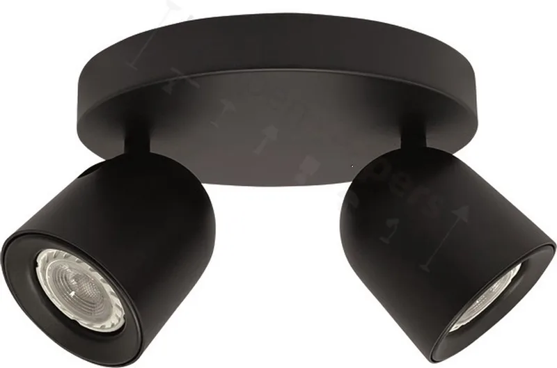 Solare Opbouwspot 2-lichts rond - Modern von Freelight in Schwarz – Produktfoto