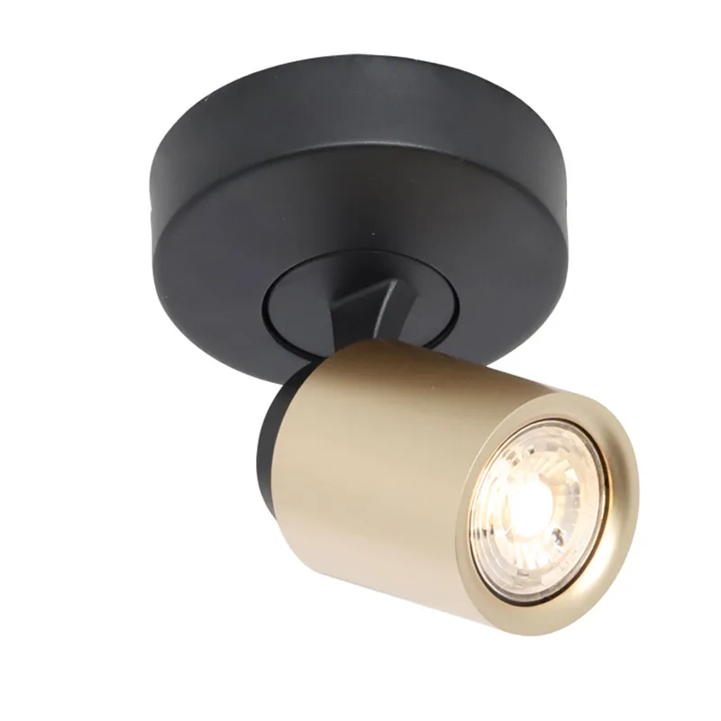 Spot | 11 cm | razza spots | GU10 | goud messing zwart | metaal | moderne accentverlichting från Freelight – produktbild