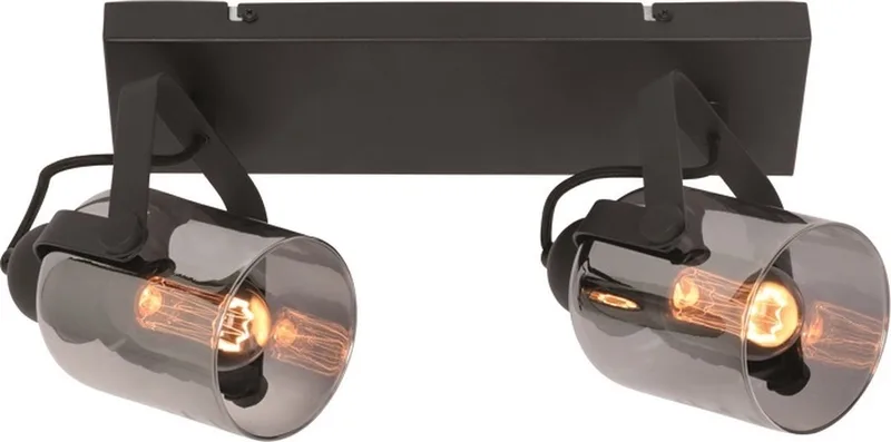 Spot Fumoso met Smoke Glas 2 Lichts de Freelight en Noir – photo produit