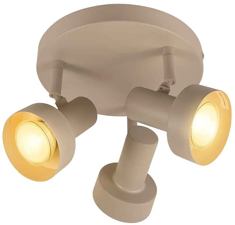 Spot Lunata 3 lichts Ø 20 cm de Freelight en Beige – photo produit