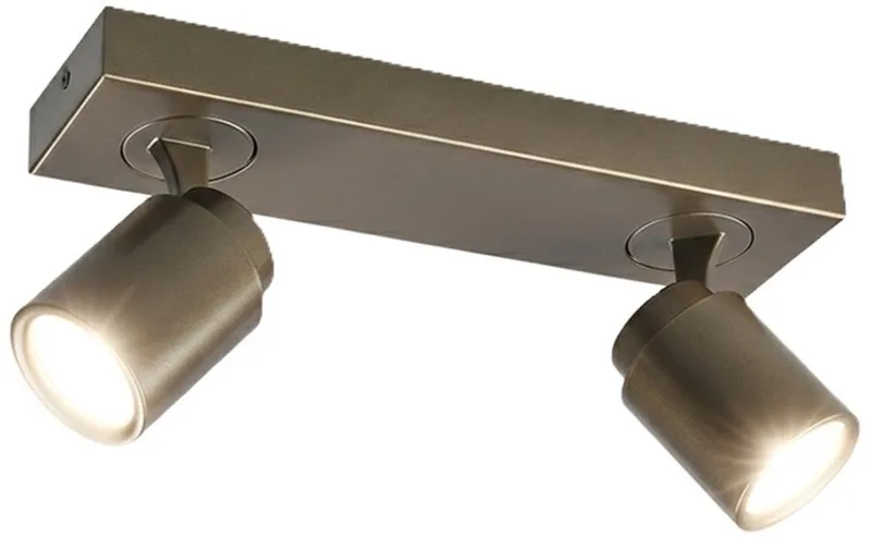 Spot Razza 2 lichts L 32 cm GU10 brons goud de Freelight en Bronze, Or – photo produit