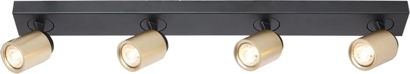 Spot Razza 4 lichts L 76 cm GU10 goud von Freelight in Schwarz – Produktfoto