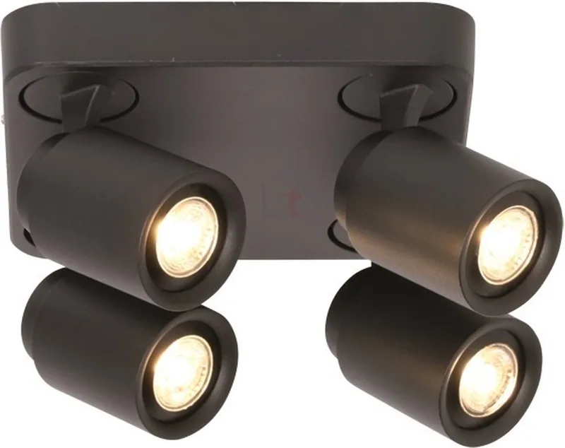 Spot Razza Mat 4 lichts GU10 de Freelight en Noir – photo produit