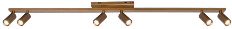 Spot Scolo 6 lichts L 119 cm fra Freelight i Brons goud – produktbillede