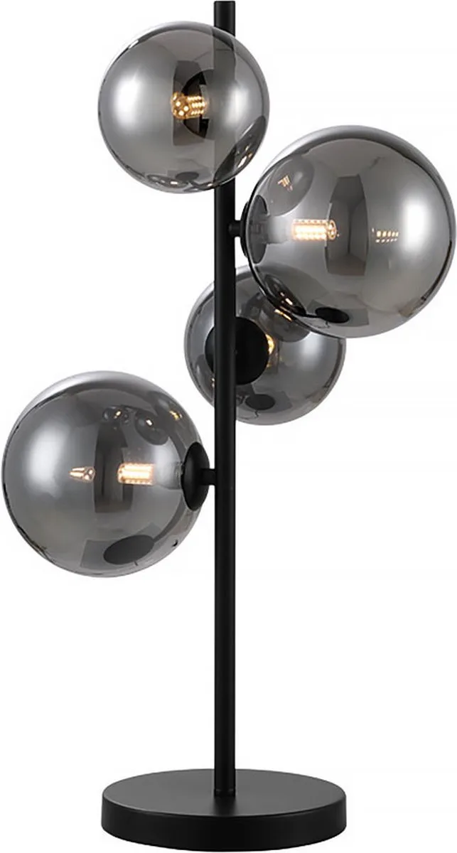 Tafellamp Calcio 4 lichts H 60 cm excl. 4x G9 LED rook glas von Freelight in Schwarz – Produktfoto
