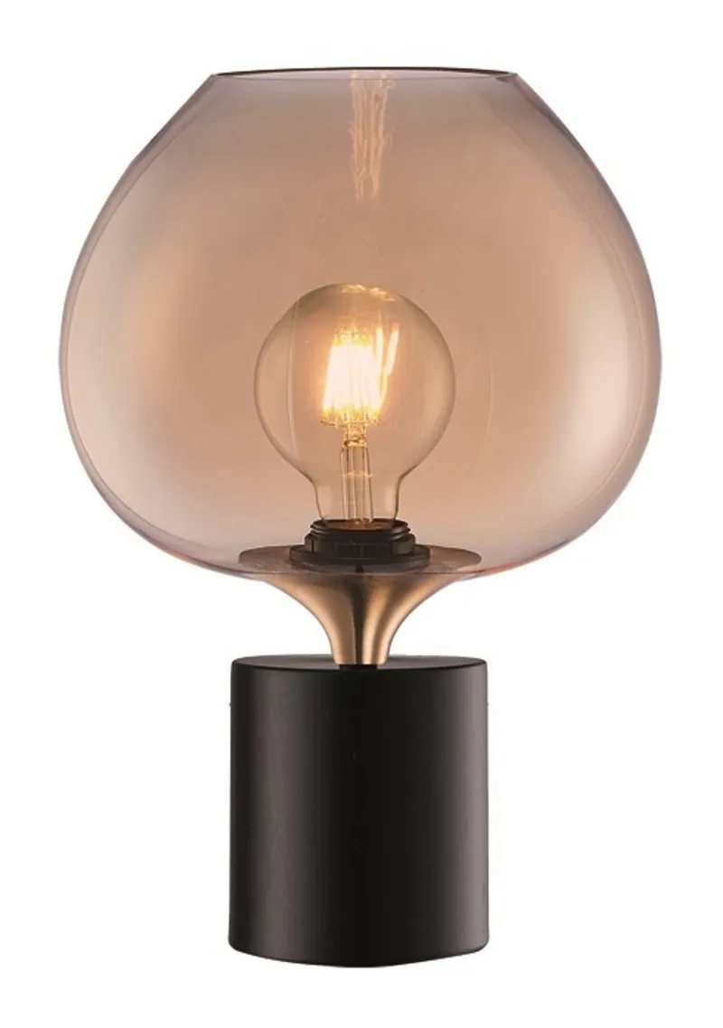 Tafellamp Fresu Amber Glas Ø 24cm Fitting E27 von Freelight in Bronze, Gold, Schwarz – Produktfoto