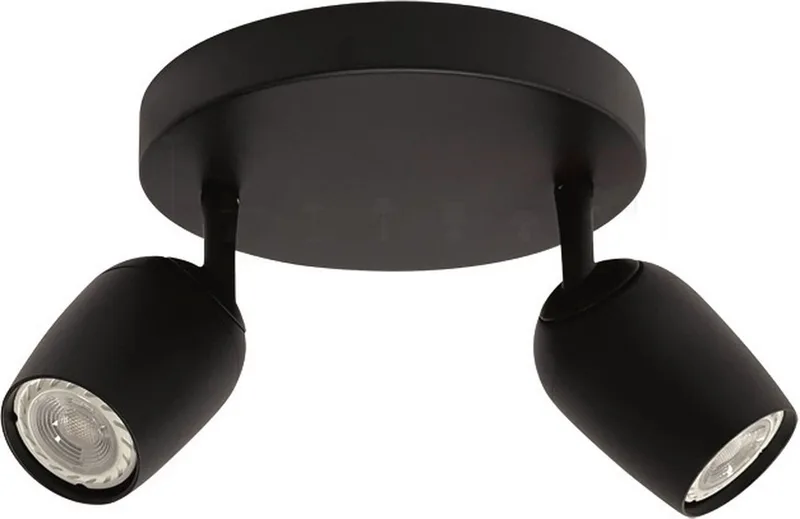 Trova Opbouwspot 2-lichts rond - Modern de Freelight en Noir – photo produit