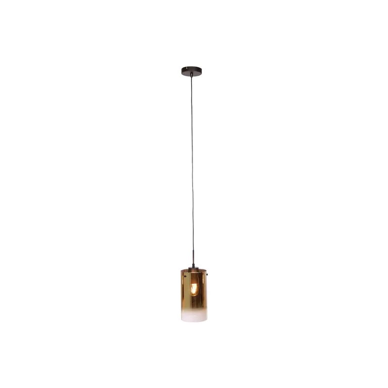 Ventotto hanglamp, zwart/goud, Ø 15 cm, glas de Freelight en Noir, Or – photo produit