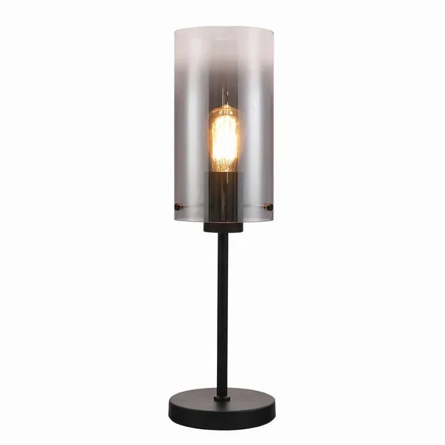 Ventotto Tafellamp 1 lichts zwart / smoke glas - Modern