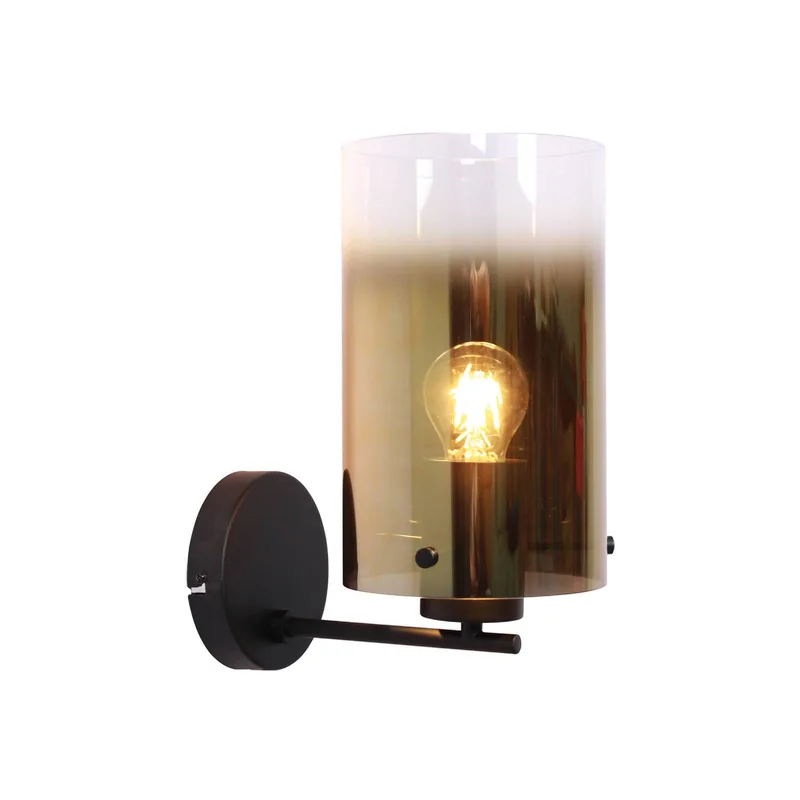 Ventotto wandlamp, zwart/goud, breedte 15 cm, metaal/glas de Freelight en Noir, Or – photo produit