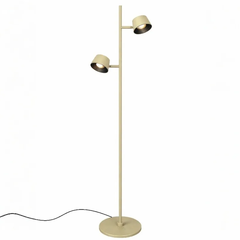 Vloerlamp Cugino Olijf Groen 2 Lichts incl. Dimmers 140cm fra Freelight i Creme – produktbillede