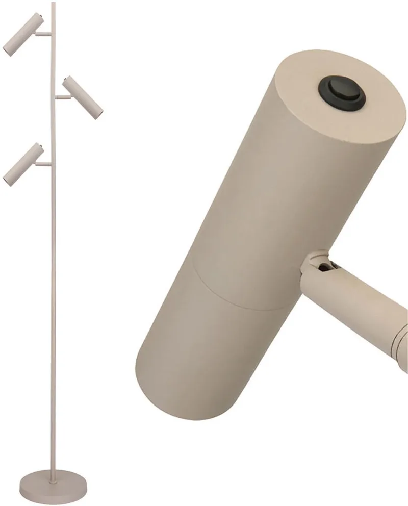 Vloerlamp Undici 3 lichts H 165 cm fra Freelight i Beige – produktbillede