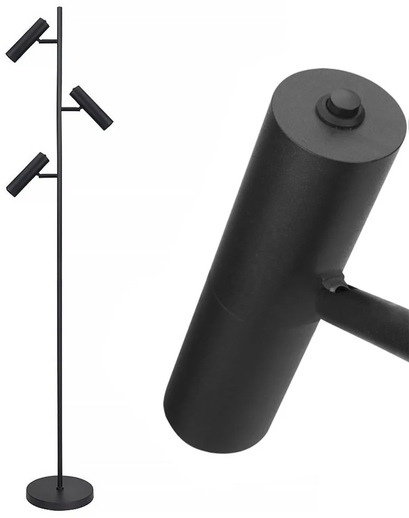 Vloerlamp Undici 3 lichts H 165 cm de Freelight en Noir – photo produit