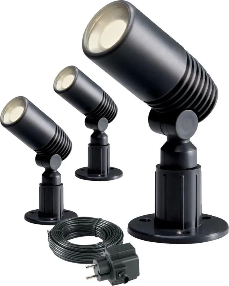 Prikspot - 3 stuks - LED - 2W - IP44 - Antraciet fra Garden Lights i Grå – produktbillede