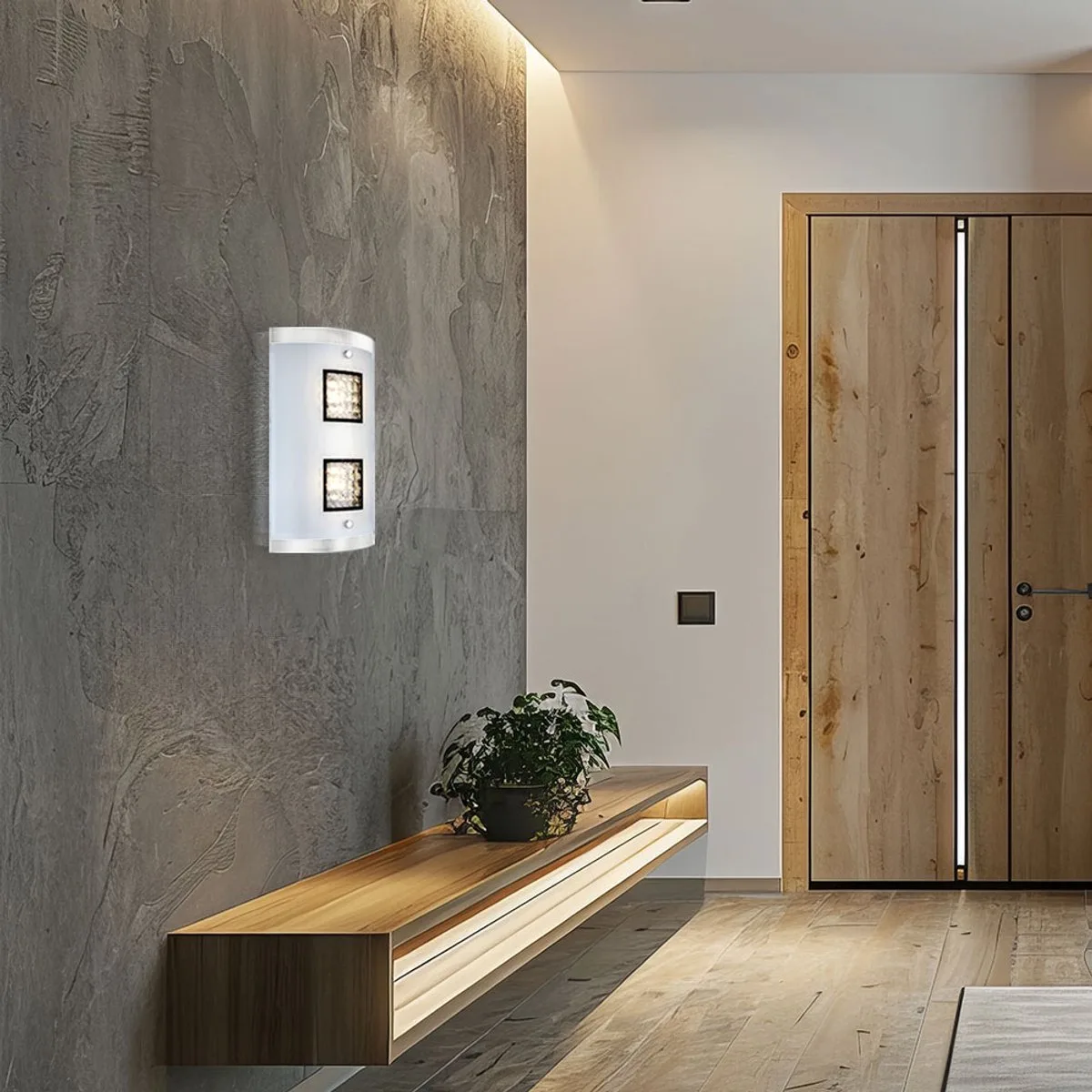 10 Watt LED wandlamp verlichting glas chroom kristallen helder Globo 48242-2 de Globo en Argent – photo produit