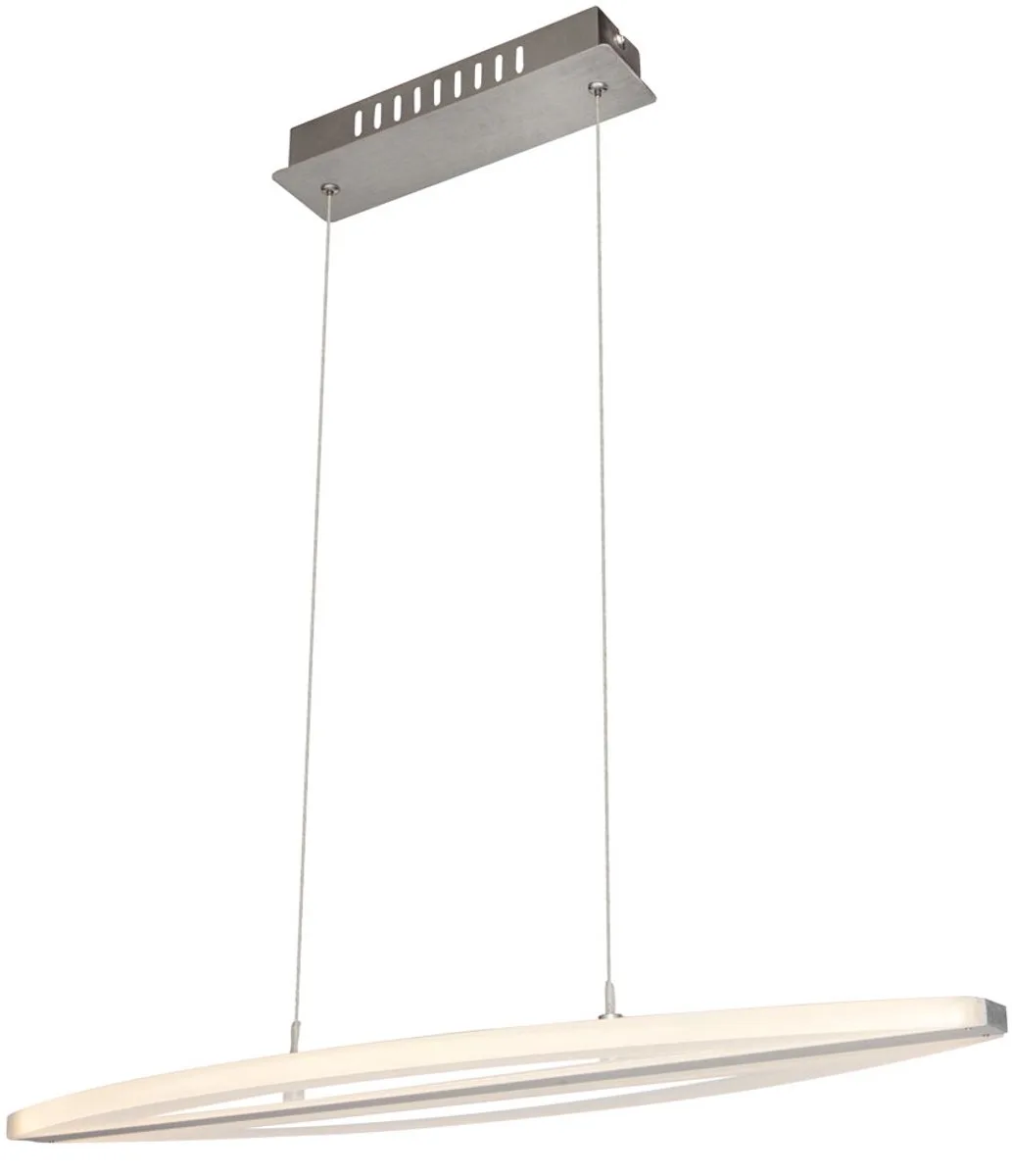 14 Watt LED hanglamp logeerkamer plafondverlichting 1-lichts Globo 67081 von Globo in Silber – Produktfoto
