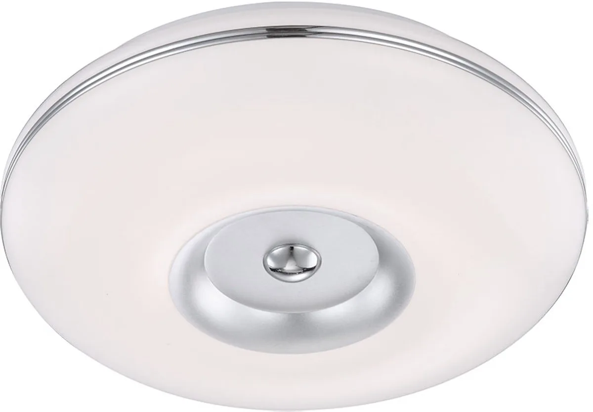 15 watt LED plafondlamp aluminium nikkel licht verlichting Globo 41707 de Globo en Blanc – photo produit