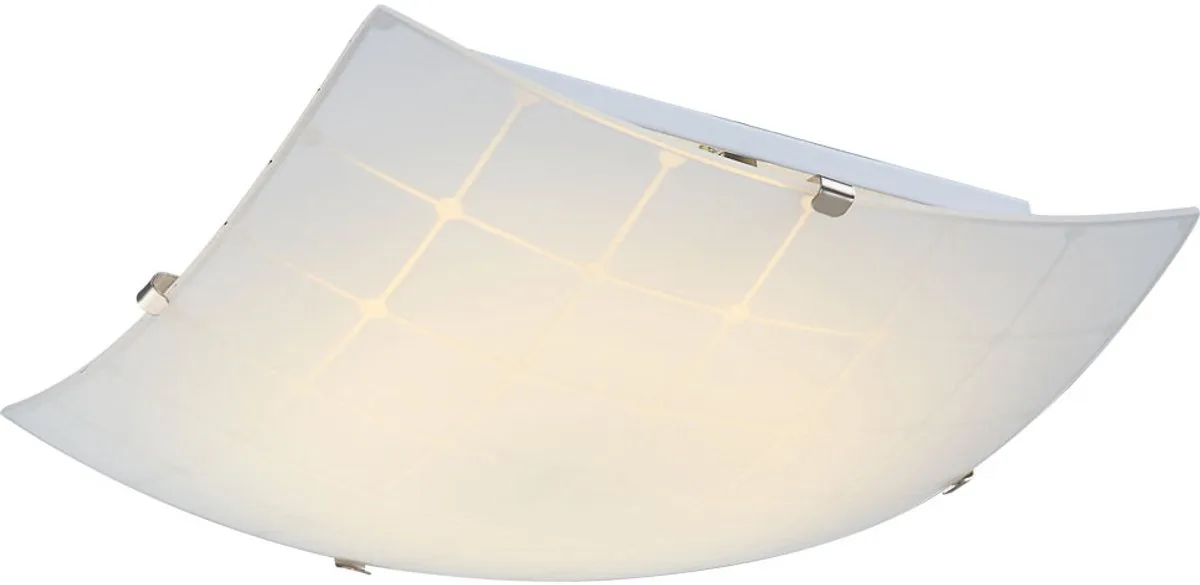 8 watt LED 1-lichts plafondlamp Plafondlamp Verlichting Armatuur Chroom Globo 40452 de Globo en Blanc – photo produit