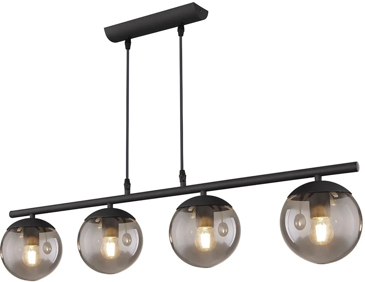Bal design plafond hanglamp rook woonkamer verlichting glas lamp mat von Globo in Schwarz – Produktfoto