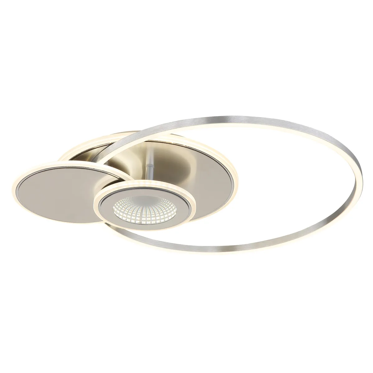 Beltran Plafonnier Semi-encastré À Led Intégré, Couleur Argent Mat 2700-6000k de Globo en Gris – photo produit
