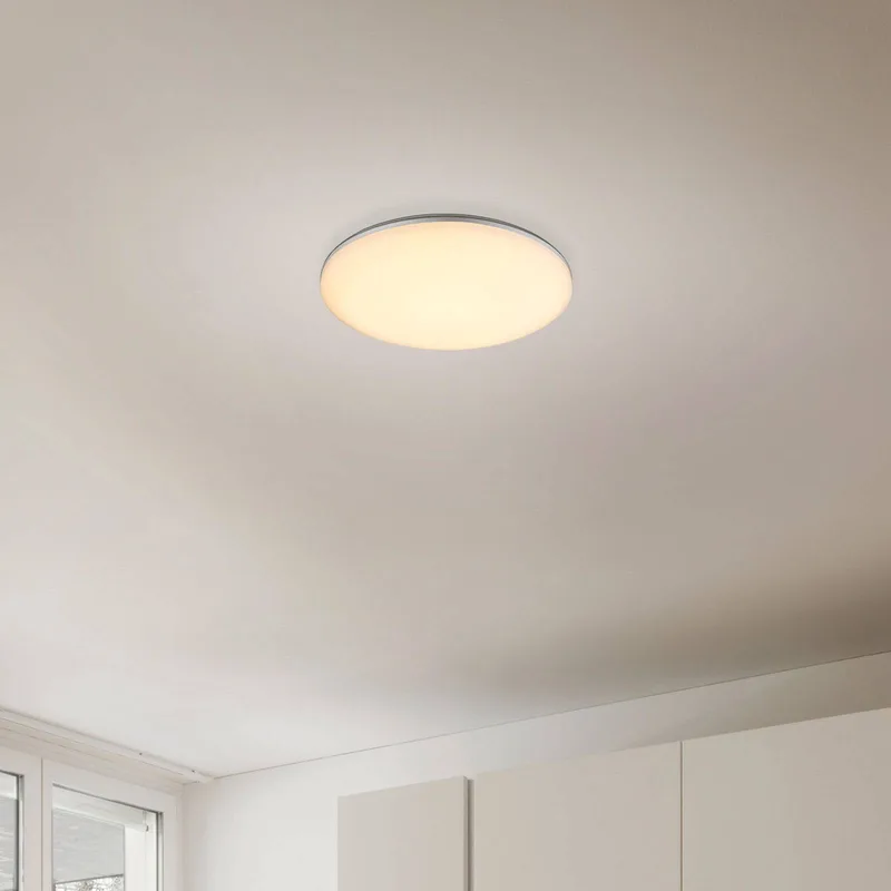 Buiten plafondlamp Dori, Ø 33 cm, kunststof, IP54 de Globo en Blanc – photo produit