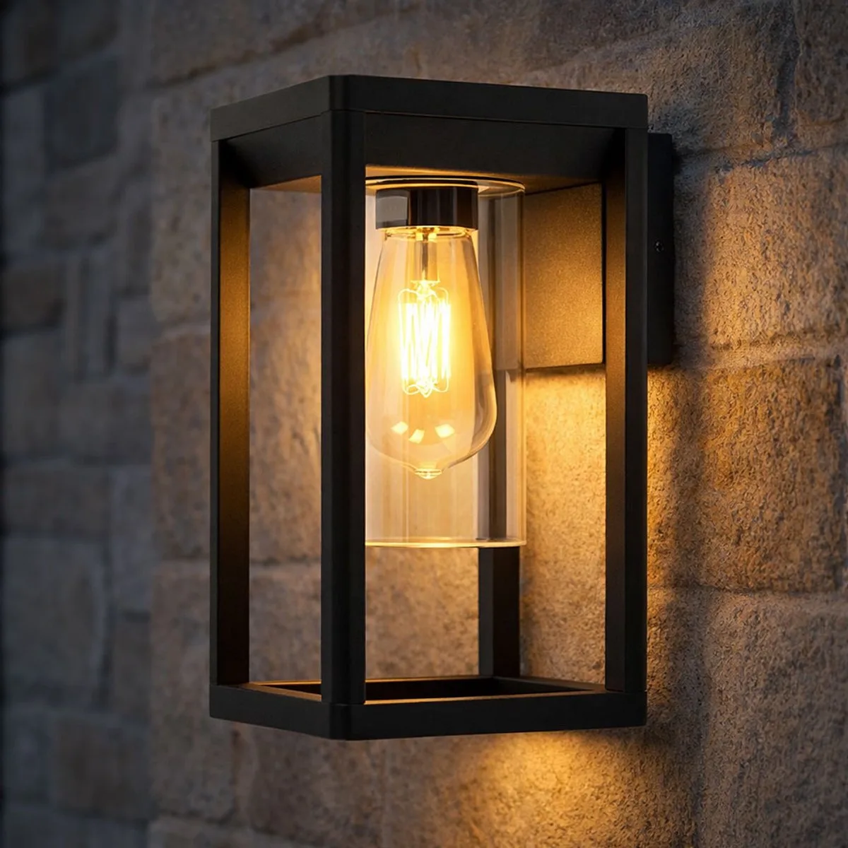 Buiten wandlamp tuinspot frame ALU lamp FILAMENT leeslamp set incl. LED lamp fra Globo i Duidelijk – produktbillede