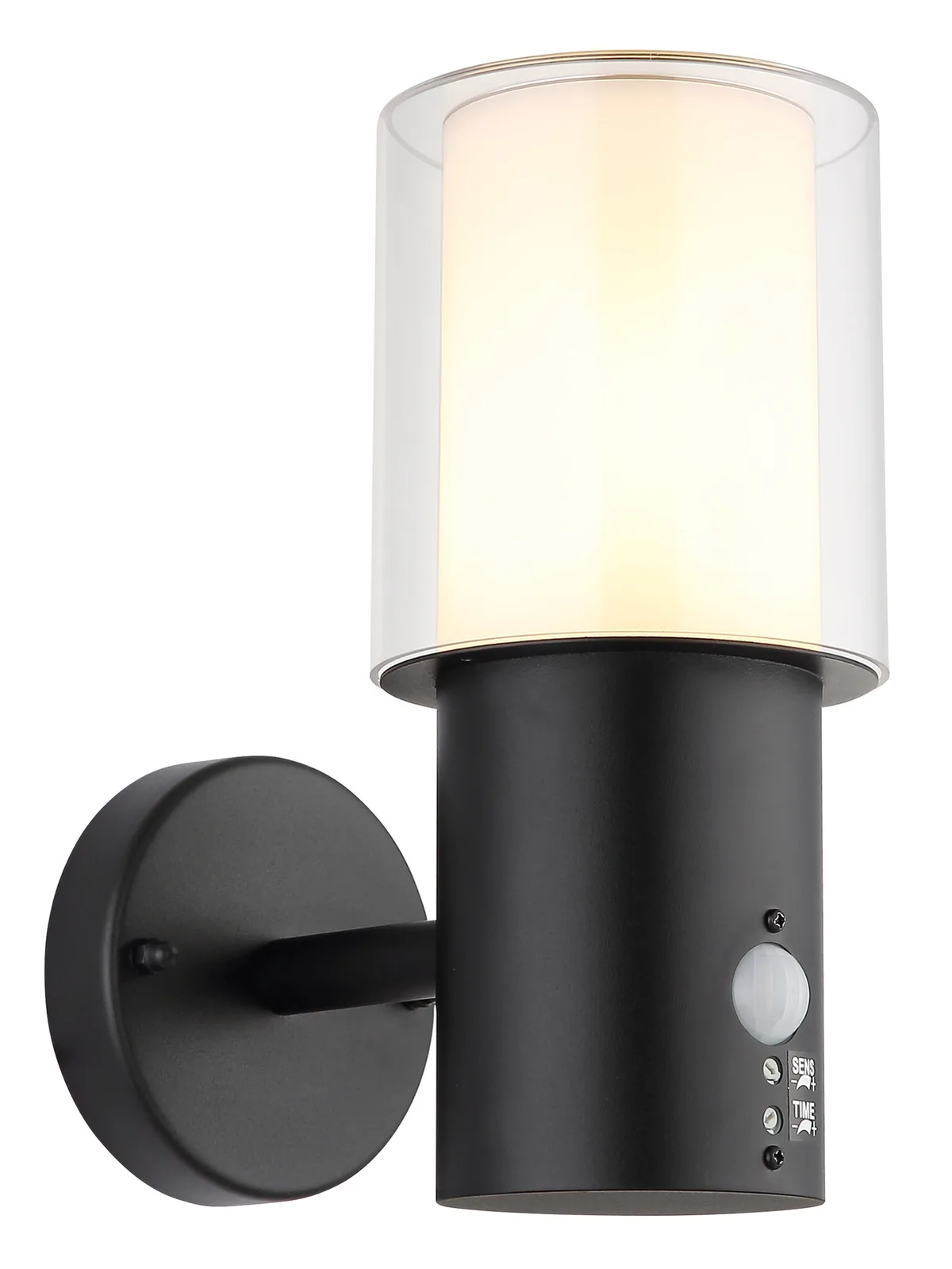 Buitenlamp Compton H 25 cm sensor zwart de Globo – photo produit