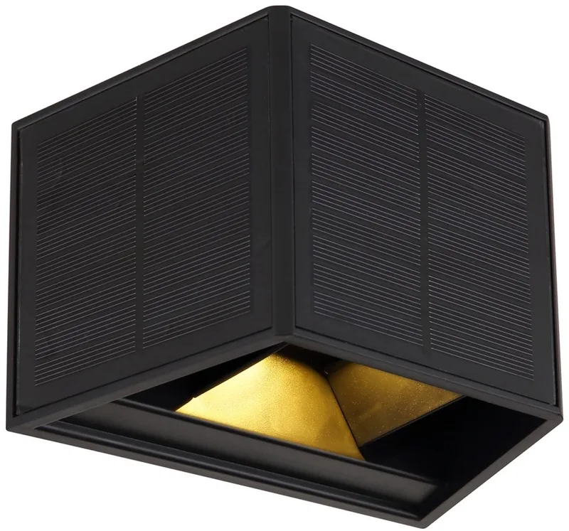 Buitenlamp Solar wandlamp ingebouwde LED - Up en down wandlamp warm wit - verstelbare lichtstraal de Globo en Noir – photo produit