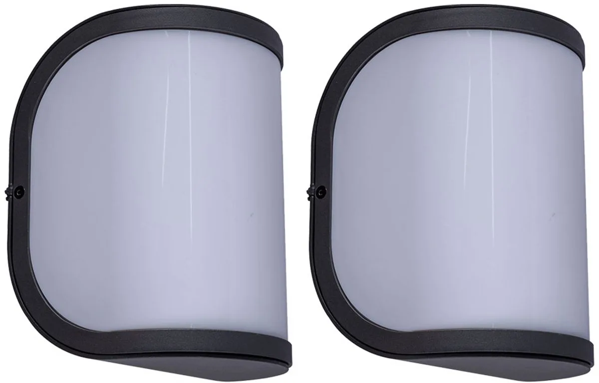 Buitenlamp wandlamp entreeverlichting tuin buitenlamp van aluminium, 1x E27, BxH 14x20 cm, set van 2 von Globo in Anthrazit – Produktfoto