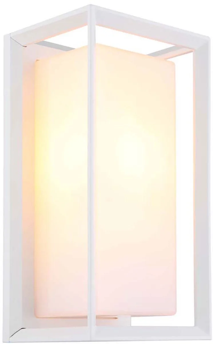 Buitenlamp wandlamp tuinlamp buitenlamp huis wandlamp garage, IP44 1x E27 fitting, LxBxH 12,2x13x24,8 cm van Globo in Wit – productfoto