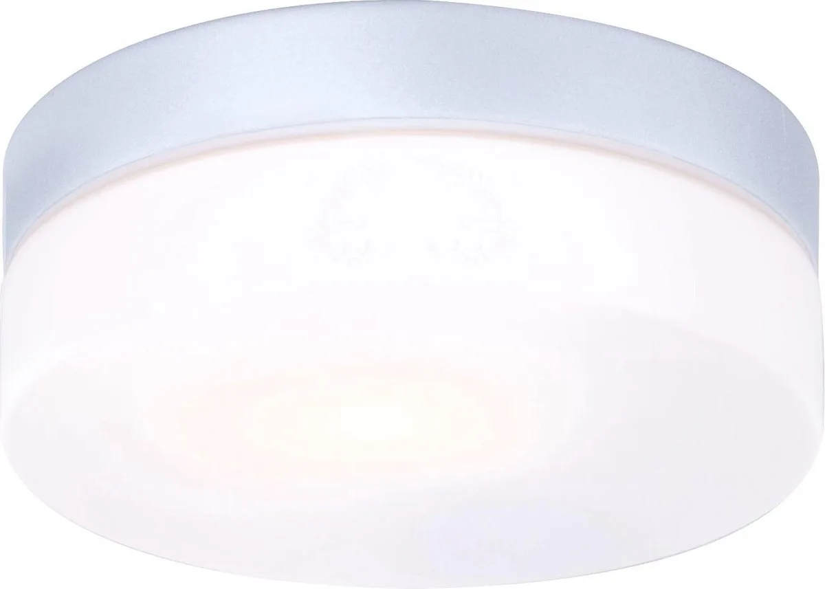 Buitenwand- /plafondlamp Globo VRANOS LED - Aluminium met opaal glaskap 2 de Globo en Argent – photo produit