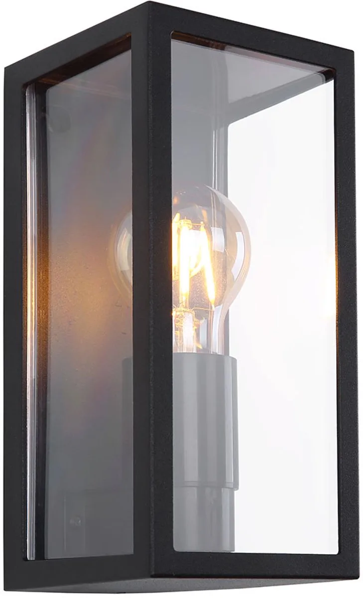 Buitenwandlamp Gevellamp Lantaarn Voordeurlamp Tuinlamp Terrassen, 1x E27, BxH 11 x 22,8 cm de Globo en Noir – photo produit
