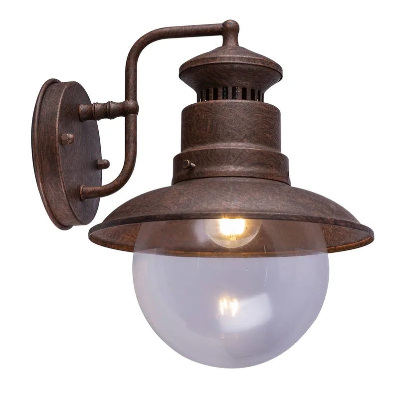 Buitenwandlamp Sella van roestkleurige staal de Globo en Roestkleurig – photo produit
