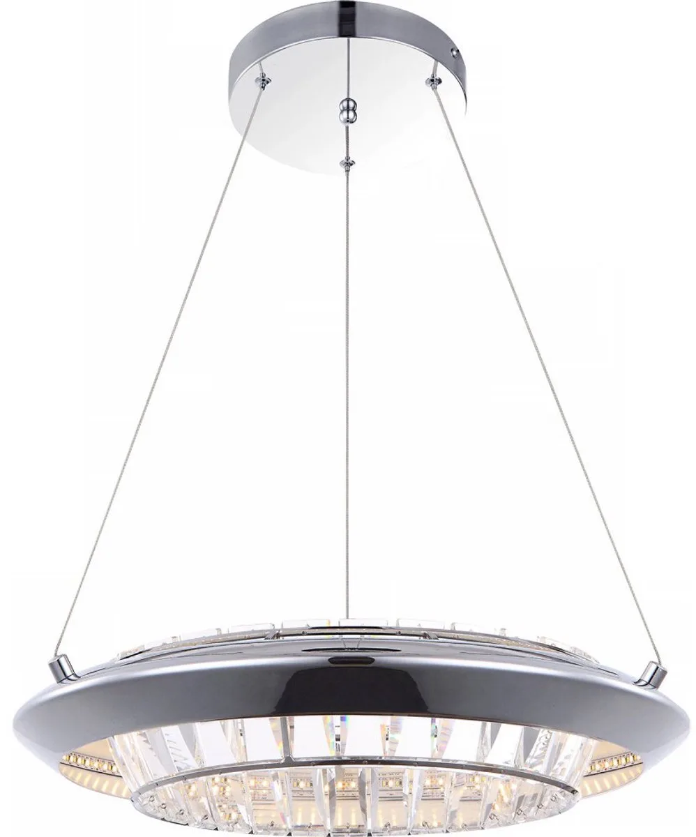 Charmante 30W LED hanglamp chroom glas afstandsbediening EEk Globo 15680 de Globo en Argent – photo produit