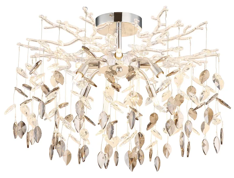Deckenleuchte DANNA, ohne Leuchtmittel, Deckenleuchte mit Kristallen, luxuriös, elegant & hell de Globo en Argent – photo produit