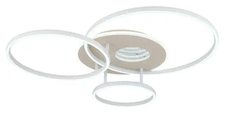 Deckenleuchte INVERTINA, LED fest integriert, Deckenleuchte Sand/Weiß, Opal, Acryl 3D, dimmbar, LED 40W von Globo in Braun – Produktfoto 4 von 5