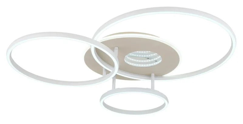 Deckenleuchte INVERTINA, LED fest integriert, Deckenleuchte Sand/Weiß, Opal, Acryl 3D, dimmbar, LED 40W von Globo in Braun – Produktfoto 4 von 5