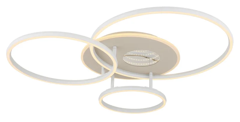 Deckenleuchte INVERTINA, LED fest integriert, Deckenleuchte Sand/Weiß, Opal, Acryl 3D, dimmbar, LED 40W von Globo in Braun – Produktfoto 1 von 5