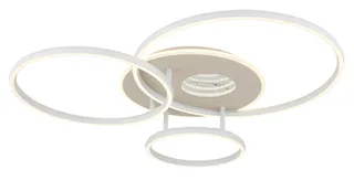 Deckenleuchte INVERTINA, LED fest integriert, Deckenleuchte Sand/Weiß, Opal, Acryl 3D, dimmbar, LED 40W von Globo in Braun – Produktfoto 5 von 5