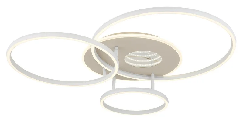 Deckenleuchte INVERTINA, LED fest integriert, Deckenleuchte Sand/Weiß, Opal, Acryl 3D, dimmbar, LED 40W von Globo in Braun – Produktfoto 5 von 5