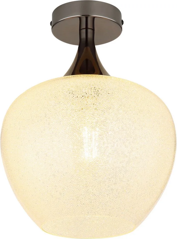 Deckenleuchte MAXY, ohne Leuchtmittel, Deckenlampe/schwarz-chrom/Glas klar/Acrylkristalle de Globo en Noir – photo produit