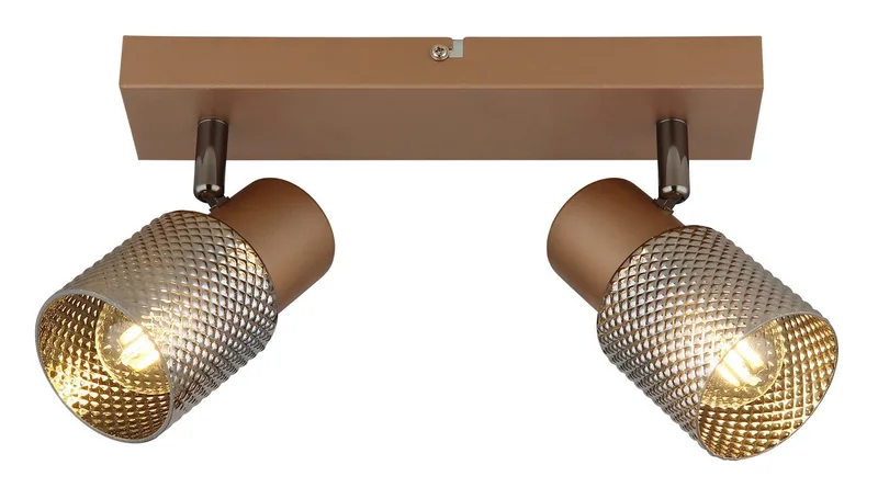 Deckenstrahler SATELLA, ohne Leuchtmittel, Spot Deckenspot Flur Schlafzimmer Wohnzimmer von Globo in Braun – Produktfoto